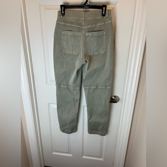 SPANX STRETCH TWILL STRAIGHT LEG PANT OLIVE GREEN MEDIUM - Picture 5 of 12